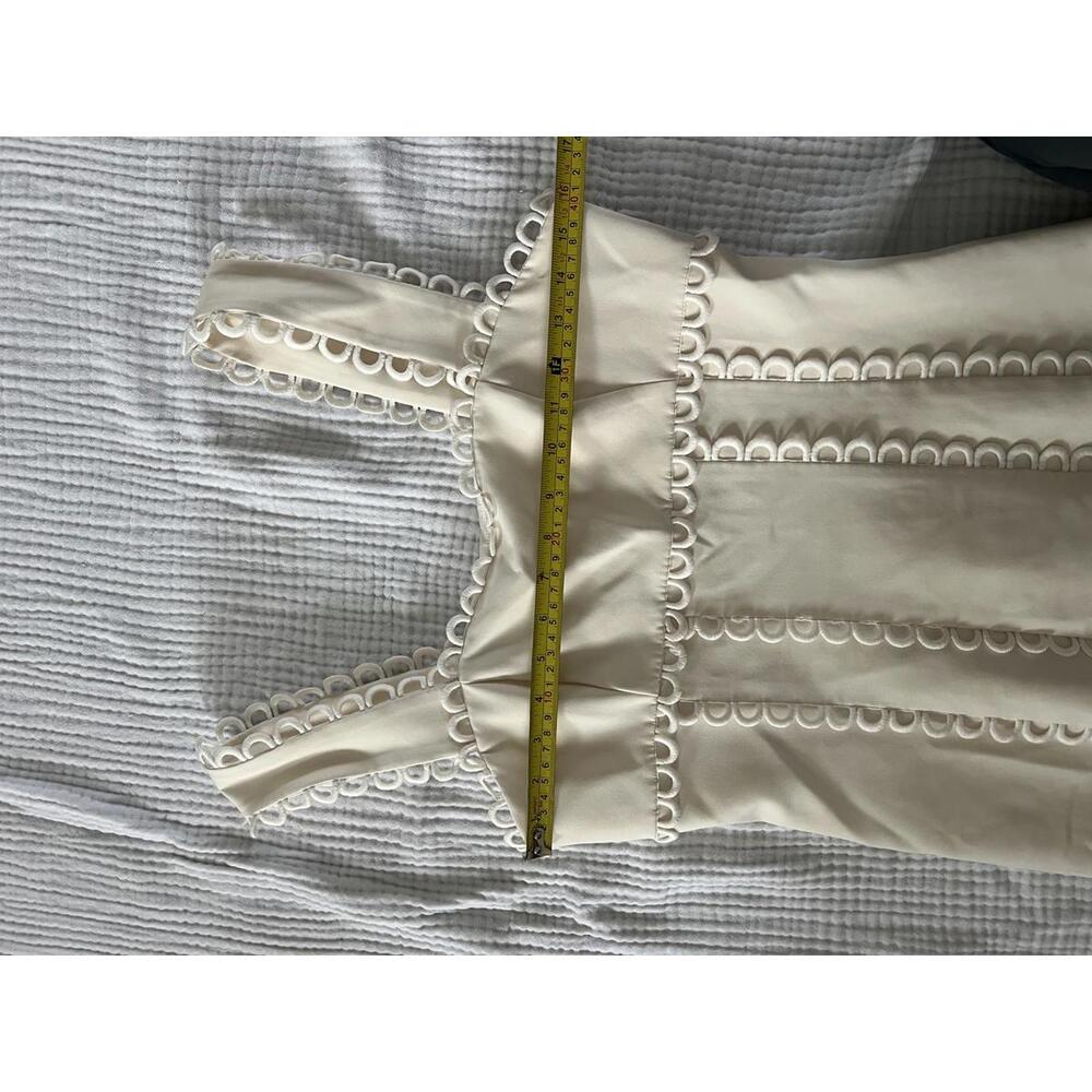 Anthropologie x BHLDN - White Sleeveless Midi Dress with Scalloped Edges, Size S - Picture 12 of 12